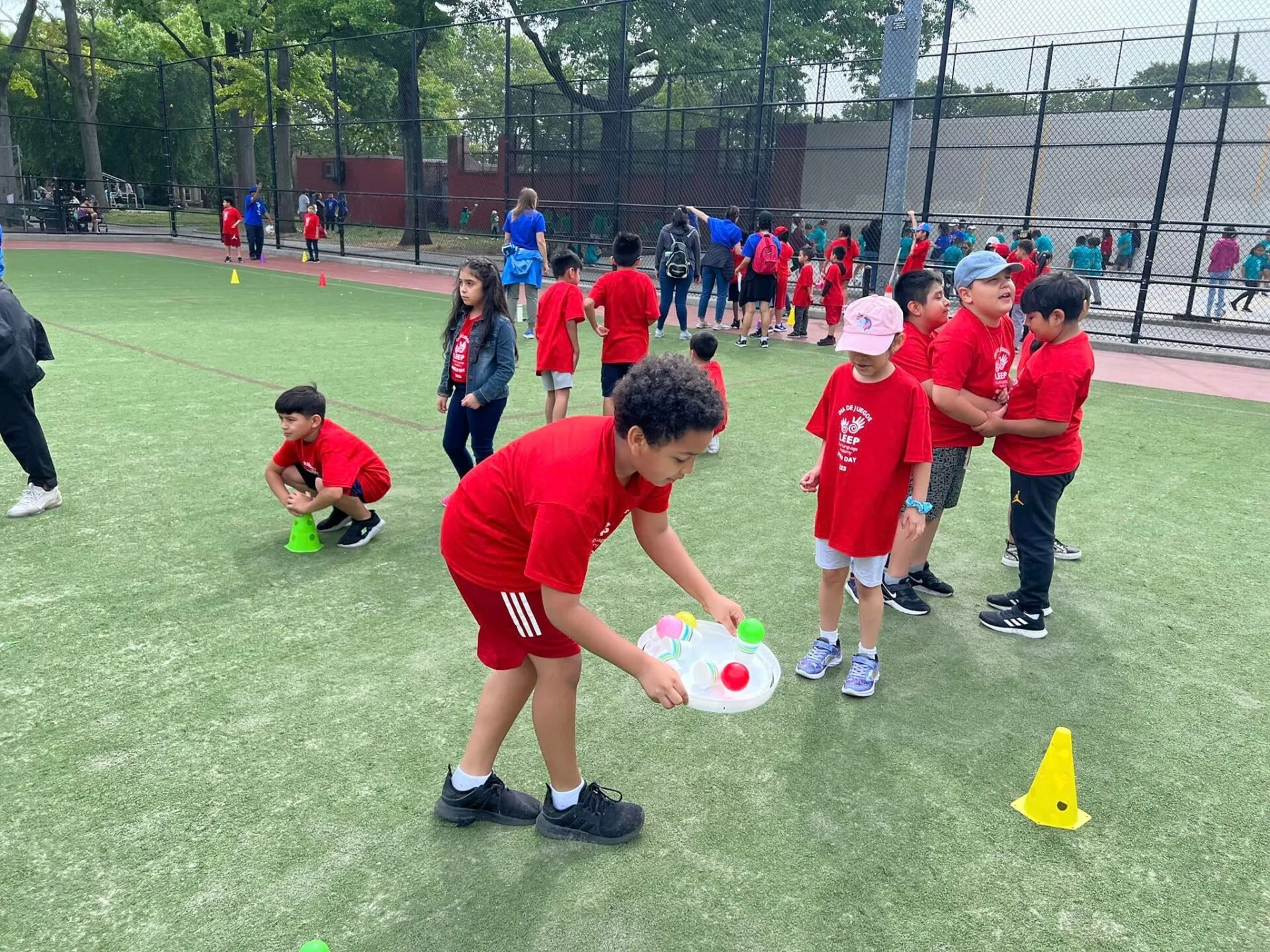 A children playing with ball